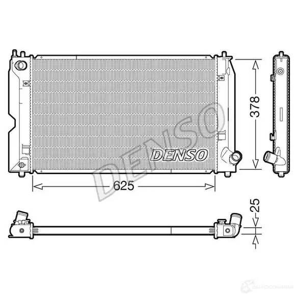 Радиатор охлаждения двигателя DENSO 1424918634 50F HCG 8717613401781 DRM50119 изображение 0