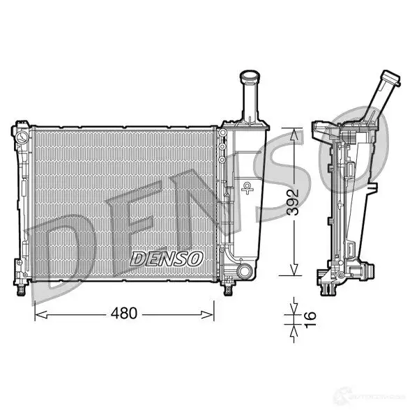 Радиатор охлаждения двигателя DENSO 68023868 8717613485378 drm13016 L1 HX6O