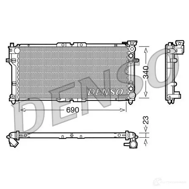 Радиатор охлаждения двигателя DENSO XD 24NX6 DRM44004 8717613474877 807876
