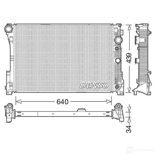 Радиатор охлаждения двигателя DENSO HV8 L8 8717613497630 DRM17048 807466
