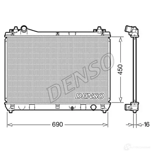 Радиатор охлаждения двигателя DENSO W52F M 8717613492406 808017 DRM47031