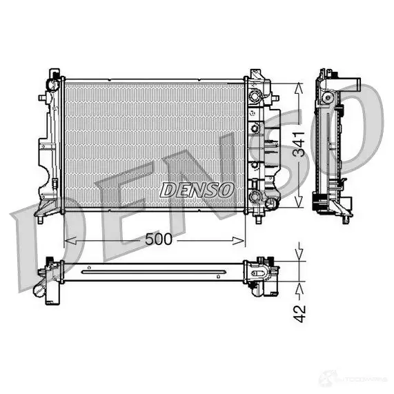 Радиатор охлаждения двигателя DENSO DRM25012 8717613474365 3B LB8S0 807717 изображение 0