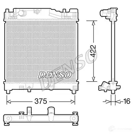 Радиатор охлаждения двигателя DENSO DRM50056 8717613485446 808072 W 73L8N