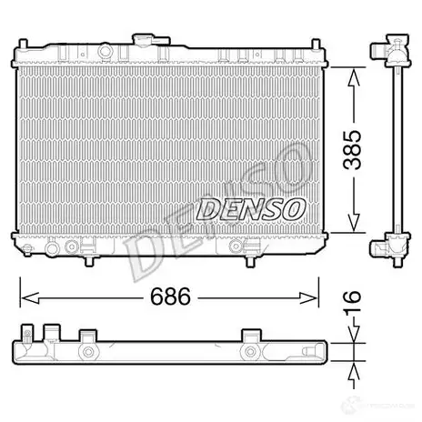 Радиатор охлаждения двигателя DENSO DRM46035 YX1 7ZQD 750878266 8717613486801 изображение 0