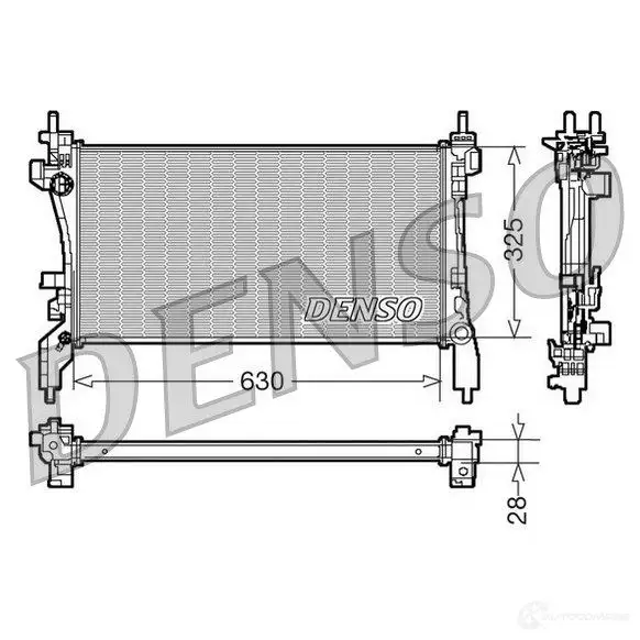 Радиатор охлаждения двигателя DENSO 1210471379 1LJ QF 8717613478202 DRM07041