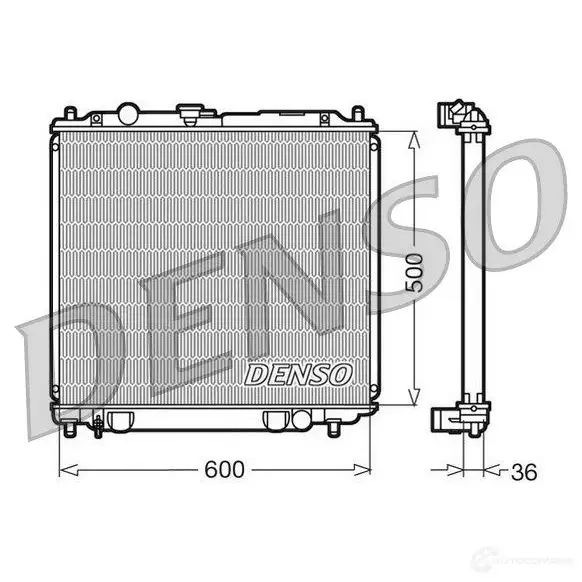 Радиатор охлаждения двигателя DENSO 8717613475003 807923 9AN MW DRM45014 изображение 0