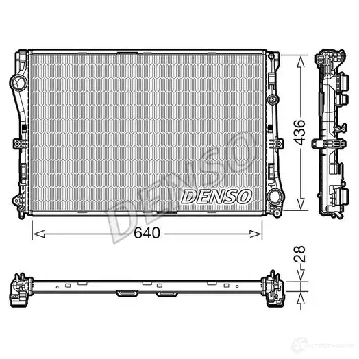 Радиатор охлаждения двигателя DENSO 6P1T IV 8717613402160 DRM17103 1424709088