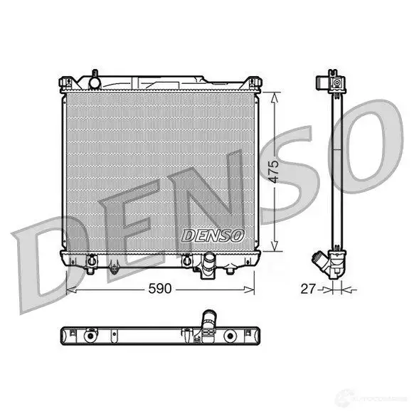Радиатор охлаждения двигателя DENSO DRM47020 8717613484203 FO 9U0D 808007 изображение 0