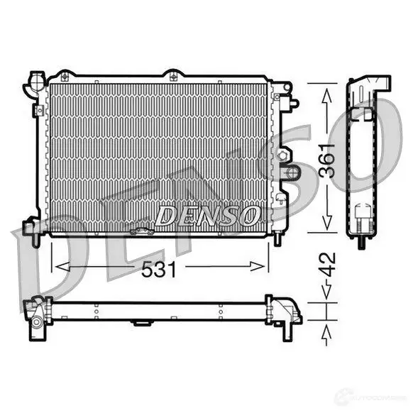 Радиатор охлаждения двигателя DENSO IA NHAIB 807527 8717613469613 DRM20025 изображение 0