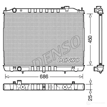 Радиатор охлаждения двигателя DENSO 807985 8717613490211 DRM46050 ZN 1E5