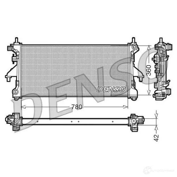 Радиатор охлаждения двигателя DENSO R P7TL8V DRM21102 807624 8717613471074