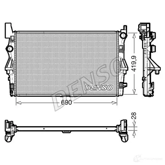 Радиатор охлаждения двигателя DENSO 8717613403242 8NK WPC0 DRM17113 1424709092 изображение 0