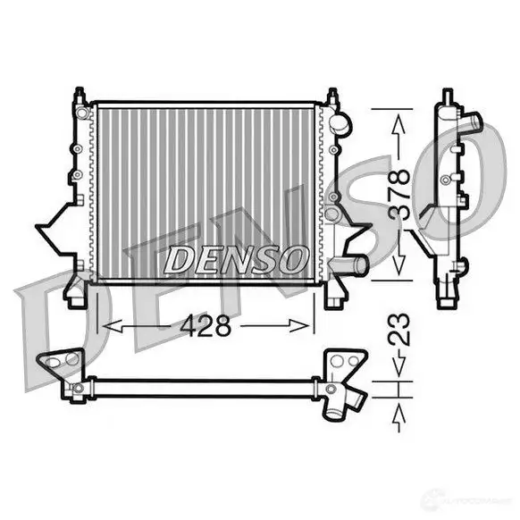 Радиатор охлаждения двигателя DENSO DRM23081 8717613471579 JSUW L 807682 изображение 0