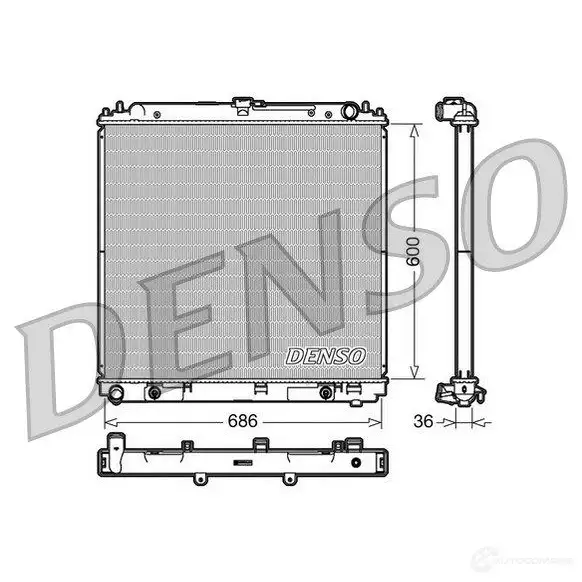 Радиатор охлаждения двигателя DENSO 8717613484081 807975 DRM46032 F 6MYKH изображение 0