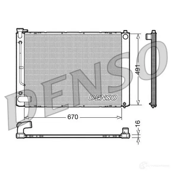 Радиатор охлаждения двигателя DENSO 808071 2F6Y L DRM50055 8717613484517 изображение 0