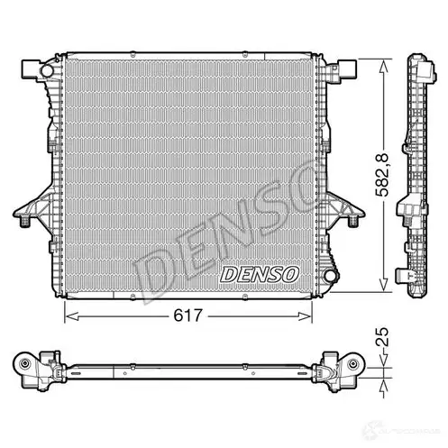 Радиатор охлаждения двигателя DENSO HN 9GE DRM32052 1437343577