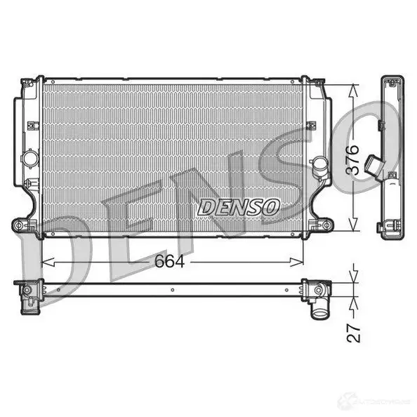 Радиатор охлаждения двигателя DENSO 6104690 ZXP7Y 3 8717613475478 drm50024
