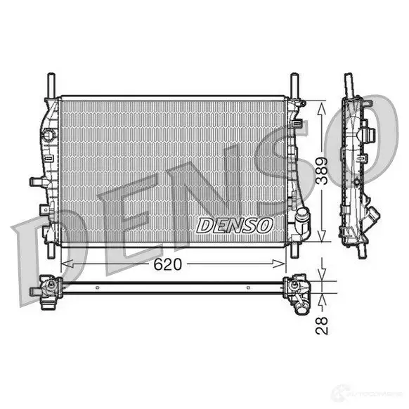 Радиатор охлаждения двигателя DENSO DRM10073 Q9 9AI 807364 8717613473597 изображение 0