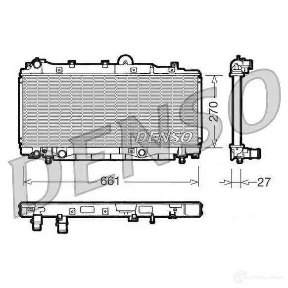 Радиатор охлаждения двигателя DENSO 807277 8717613472453 KXBQ2Y 3 DRM09093