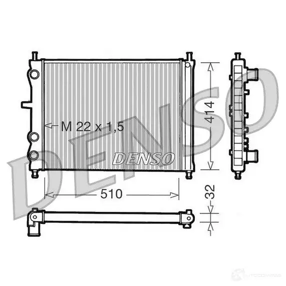 Радиатор охлаждения двигателя DENSO 8717613471982 807236 DRM09024 D44 VTN