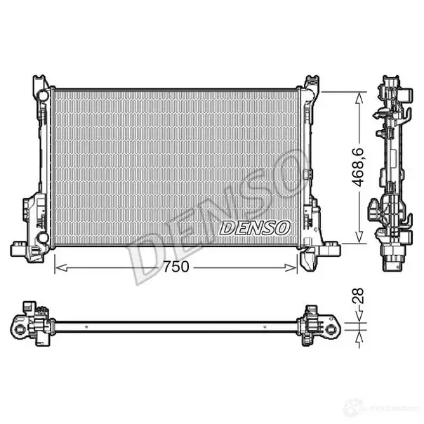 Радиатор охлаждения двигателя DENSO DRM09175 8717613403235 1424709086 B QMW57S изображение 0