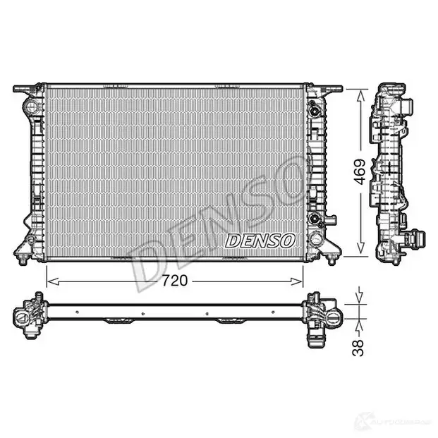 Радиатор охлаждения двигателя DENSO 807122 RAS JJGC 8717613488874 DRM02041