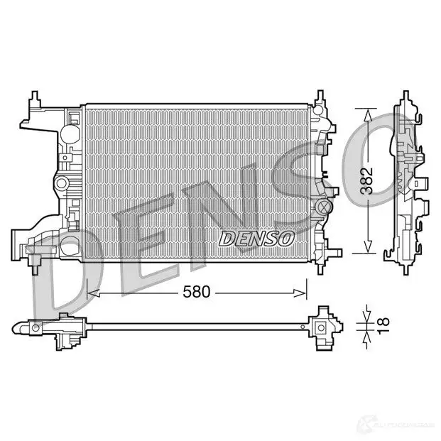 Радиатор охлаждения двигателя DENSO 8717613485200 807572 DRM20094 DY2Y D8 изображение 0