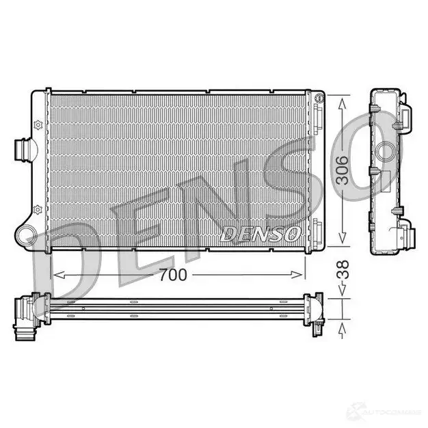 Радиатор охлаждения двигателя DENSO drm09099 D4P UBF 8717613472514 807283 изображение 0