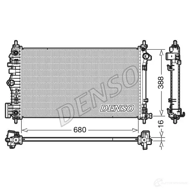 Радиатор охлаждения двигателя DENSO DRM20007 F MXB9 807510 8717613492482 изображение 0