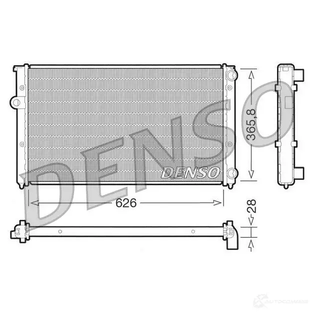 Радиатор охлаждения двигателя DENSO 807755 8717613470527 DRM32027 95 ZNY изображение 0