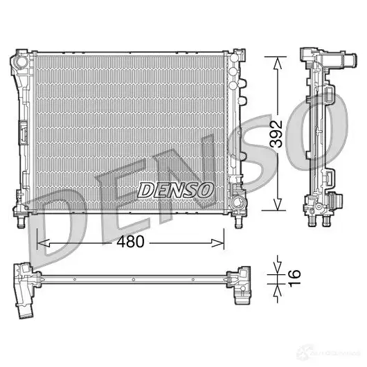 Радиатор охлаждения двигателя DENSO 8717613485347 807271 E82 6SA drm09087