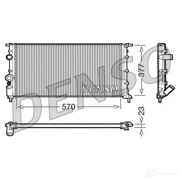 Радиатор охлаждения двигателя DENSO DRM23054 807673 NZL Q2 8717613471487