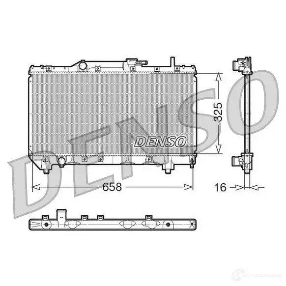 Радиатор охлаждения двигателя DENSO 8717613475515 808049 1BU71 D DRM50028 изображение 0