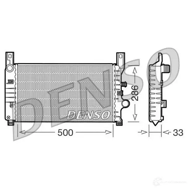 Радиатор охлаждения двигателя DENSO DRM10034 807344 R6 W9LYH 8717613473405 изображение 0