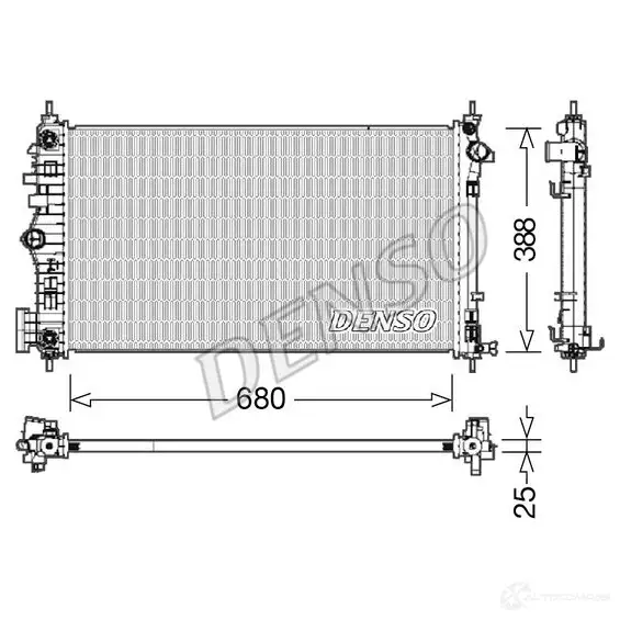 Радиатор охлаждения двигателя DENSO 807421 AXQ AO DRM15007 8717613490266 изображение 0