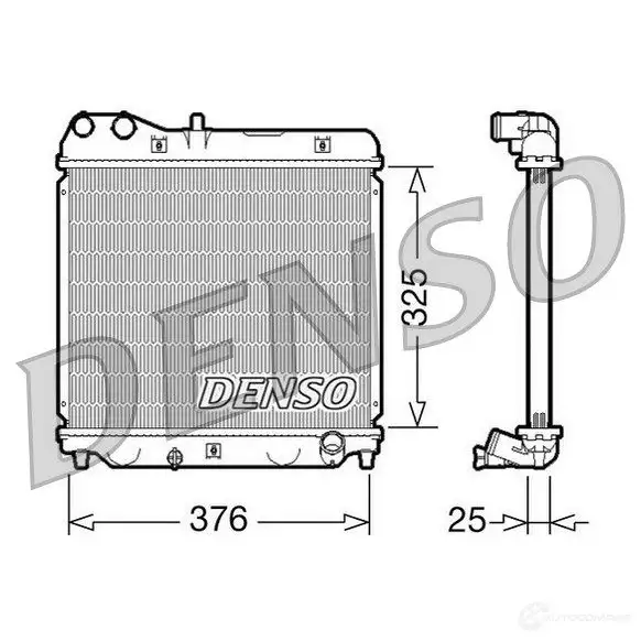 Радиатор охлаждения двигателя DENSO DRM40015 8717613483404 4Z2 D3X 807833