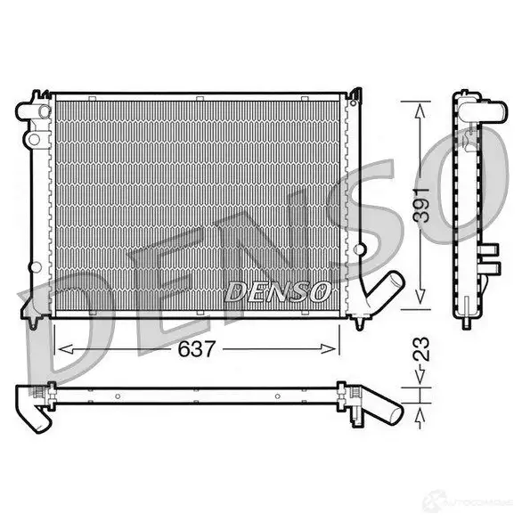 Радиатор охлаждения двигателя DENSO 807614 8AA C8 DRM21050 8717613470930