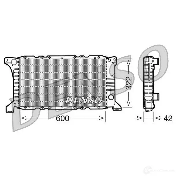 Радиатор охлаждения двигателя DENSO DRM10097 HSH 7P 807383 8717613473764 изображение 0