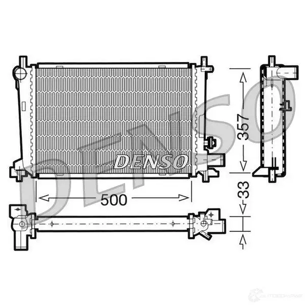 Радиатор охлаждения двигателя DENSO DRM10039 JLJY 0 807349 8717613473450 изображение 0