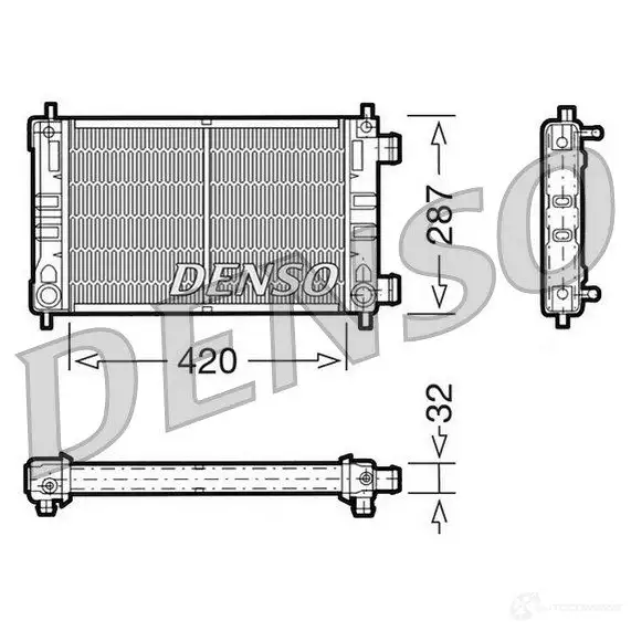 Радиатор охлаждения двигателя DENSO M7Y SBE DRM20063 807547 8717613469859 изображение 0