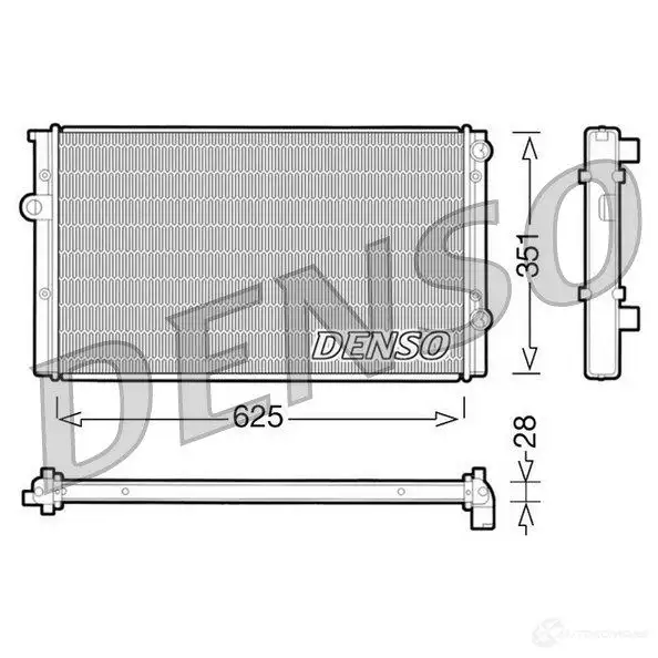 Радиатор охлаждения двигателя DENSO K E3HT DRM32008 807742 8717613470398