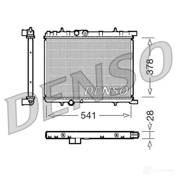 Радиатор охлаждения двигателя DENSO DRM21032 807609 8717613470893 POD RJ