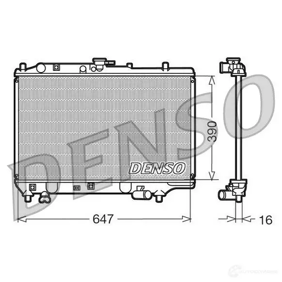 Радиатор охлаждения двигателя DENSO DRM44006 807878 8717613474891 7 APC30