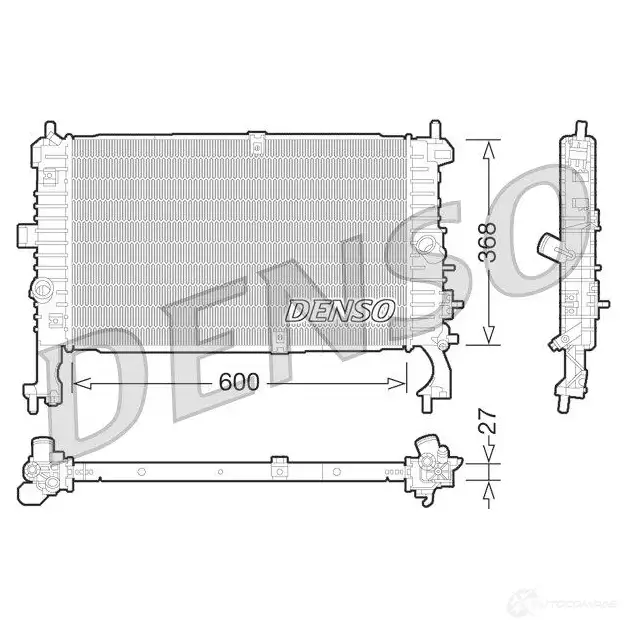 Радиатор охлаждения двигателя DENSO X J8HLV 807584 DRM20106 8717613485439 изображение 0