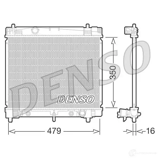 Радиатор охлаждения двигателя DENSO DRM50070 8717613486498 D2 DG6 808084 изображение 0