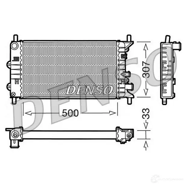 Радиатор охлаждения двигателя DENSO I JZVBI 807338 DRM10024 8717613473320