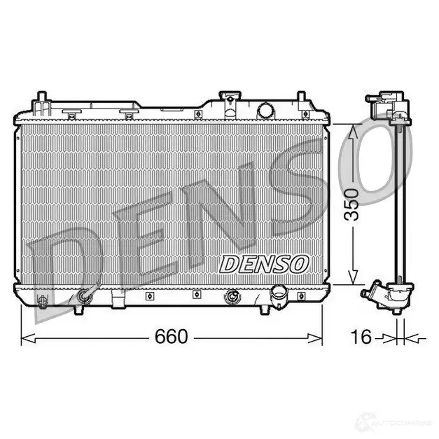 Радиатор охлаждения двигателя DENSO 807828 DRM40010 8717613483350 BH LMR