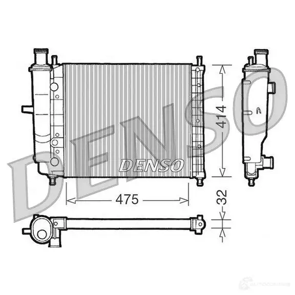 Радиатор охлаждения двигателя DENSO MC 4FJ DRM09028 8717613472026 807239