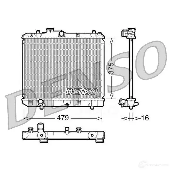 Радиатор охлаждения двигателя DENSO 807992 2X4 PL 8717613484128 DRM47004