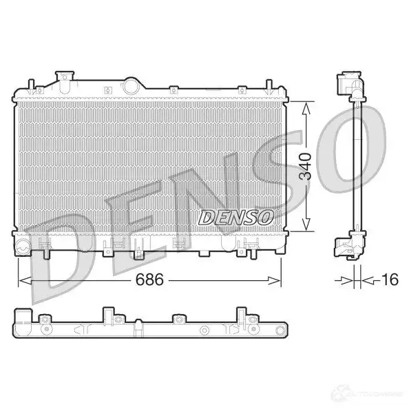 Радиатор охлаждения двигателя DENSO 8717613485460 XI WCO DRM36014 1007928626 изображение 0